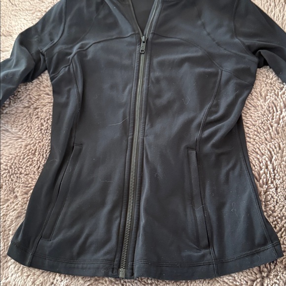 Women's Black Hooded Jacket by lululemon size 6 - Picture 2 of 8